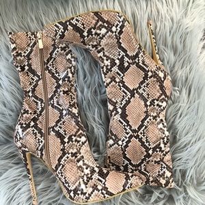 Snake Skin Ankle Boots